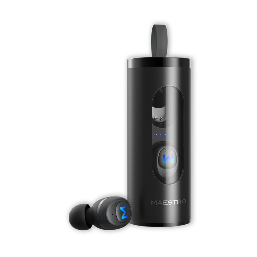 Tube wireless outlet earbuds