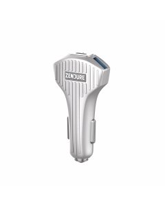 Zendure A-Series 36W 3-Port Car Charger PD & QC 3.1 Silver