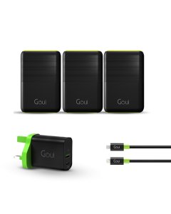 Goui - 3xPrime 10 + Mini 20 PD + Type C Classic Cable + iPhone Classic Cable Offer OG979-K