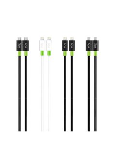 Goui - (2xiPhone Black + 2xiPhone White + 2x Type C + 2x Micro ) Classic Cables Offer OG1044