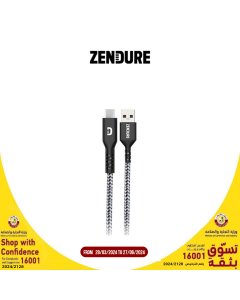 Zendure -  SuperCord  USB-A to USB-C Cable - Black