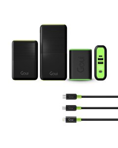 Goui - (Prime 20 + Prime 10 + Mbala + Bolt) Package + (iPhone + Micro + Type C) Classic Cables - Offer OG1322