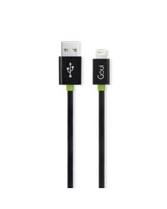 Goui 8pin - USB Yaylı Metal 30 Cm Kablo-Siyah