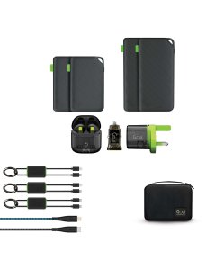 Goui - 2xBrave 10 + 2xBrave 20 + G-Pods + Mini 30 + Auto PD + Lock ( 2xiPhone to Type C + Type C to C ) Cables + Flex ( iPhone + Type C C ) Cables + Bag - Offer OG1914