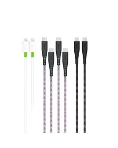 Goui - 2xiPhone Classic Cables + 2xFlex Type C to C Cabels + 2xFlex Type C to A Cables - Offer OG2126
