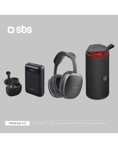 SBS Audio Kit ( Wireless Headphone + Speaker + Earset + Powerbank) Offer OS216