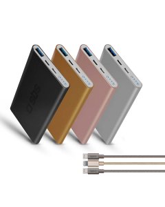 SBS - 4x Slim 5 Power Bank + 3x iPhone Cables - Offer OS221