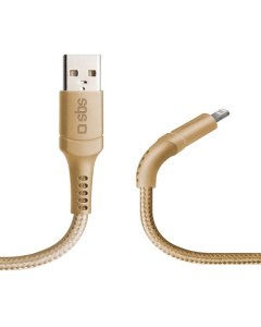 SBS 8Pin UNBREAKABLE  USB cable 1mtr Gold