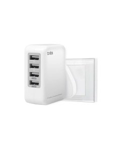 SBS UK Charg station 4 USB out - White