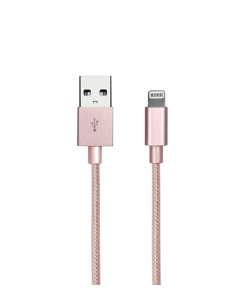 SBS - 8 Pin Metal USB Cable - Pink
