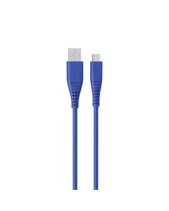 Goui - Silicon USB to Type C - 1.5Mts Blue Cable