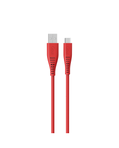 Goui - Silicon USB to Type C - 1.5Mts Red Cable