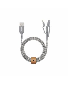 Zendure 1mtr SuperCord 3 in1 Cable [Micro+Type c+8Pin] Grey