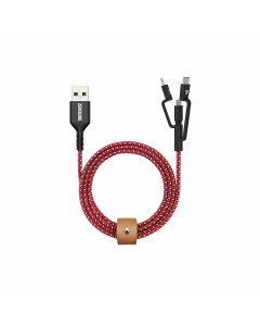 Zendure 1mtr SuperCord 3 in1 Cable [Micro+Type c+8Pin] RED