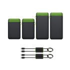 Goui Offer Power Bank (Pwani) - Package (2x10,000 mAh Power Bank + 2x20,000 mAh Power Bank) + 2 Lock Type-C-C Cables - OG2260