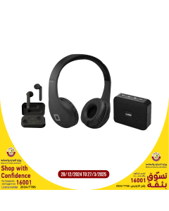 بكج اس بي اس ( مكبر صوت بلوتوث + سماعة رأس لاسلكية + سماعة أذن بلوتوث) - OS210-Q
