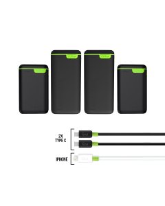 Offer Goui (Kigo) Package - ((2x Power Bank 20000mAh + 2x Power Bank 10000mAh + Cable Classic (2x USB A to Type C + USB A to Lightning)) - OG2110