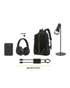 Offer Goui (Singi Mini)- (Power Bank 10,000mAh+ BackPack + Dimm Lamp + Headset +Cable Lock Type C to C)- OG2465