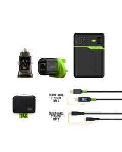 Goui Offer (SIGO Plus) - (Power Bank 10,000mAh + Wall Charger +Car Charger + Cable Silicon C to C +Cable Digital C to C+ Bag)- OG2443