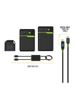 Goui Offer (Sigo) - Package  (Power Bank 10,000mAh + Power Bank 20,000mAh + G-Tag tracking device + Cable Digital C-C + Cable Lock C-C) -  OG2434