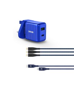 Zendure - SuperPort 2xPort  + Goui 3xFlex iPhone + Zendure Type C iphone - Blue Offer OZ283-QT