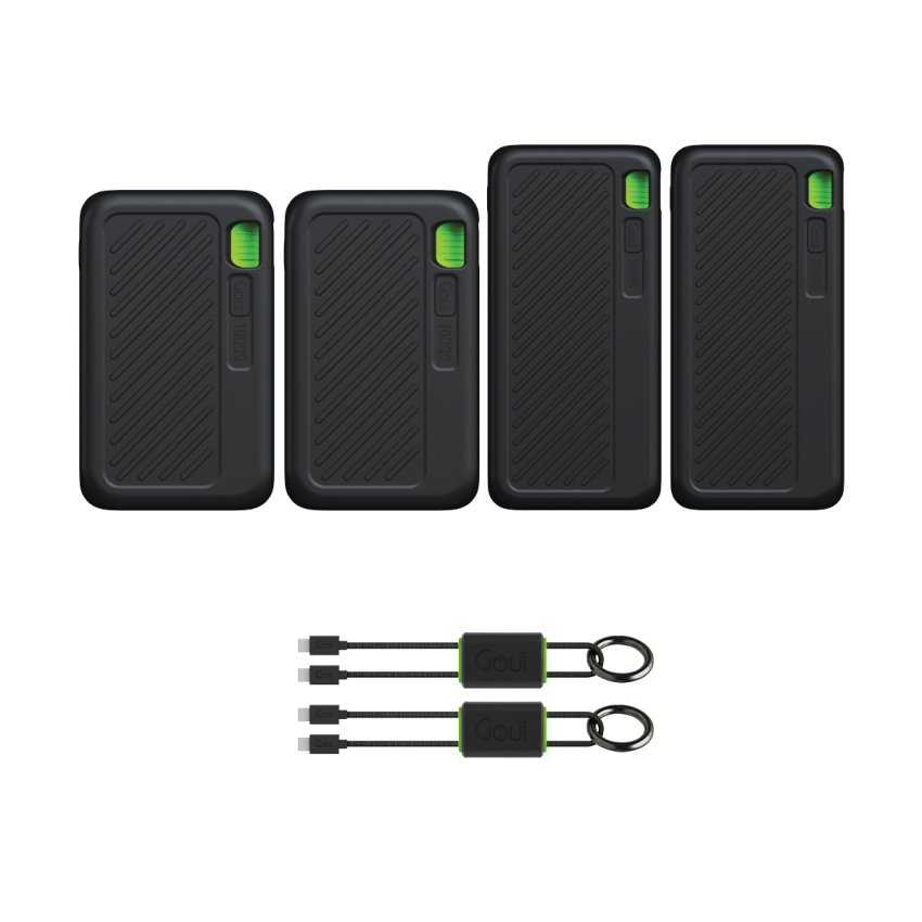 2x goui power bank 10000mah and 20000mah with cable type c to type c